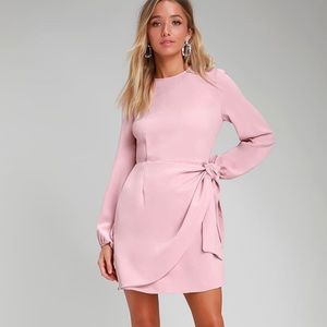 Pink, long sleeve dress from Lulus